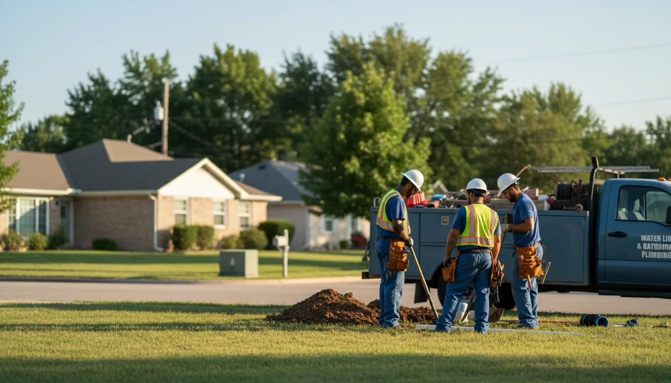 Residential water line and bathroom plumbing service in Sulphur, LA